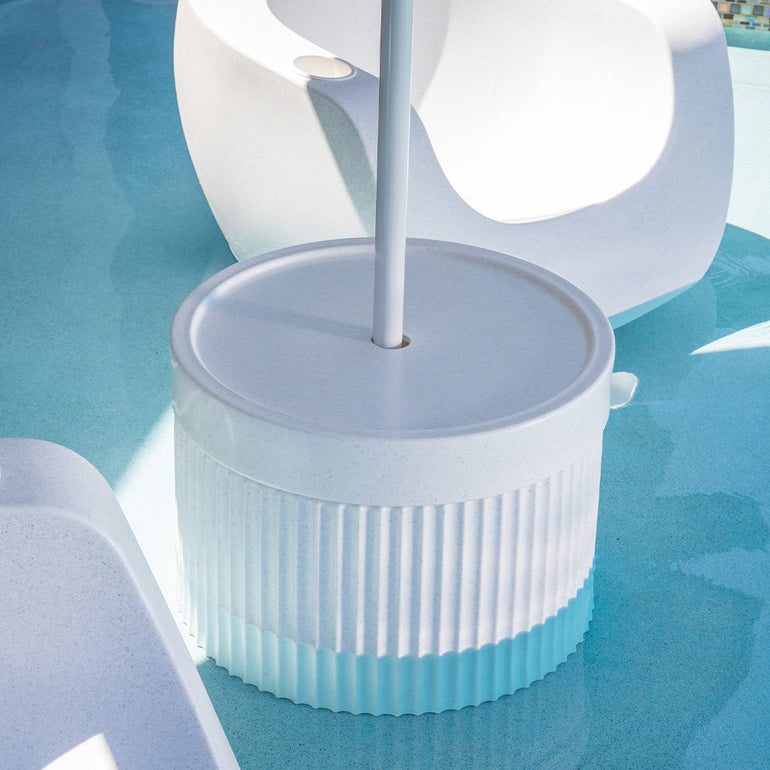 Ripple Wide Table with Umbrella Hole | In Pool & Patio Side Table