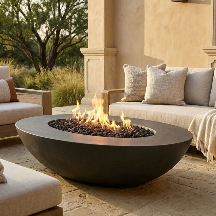 Prism Hardscapes Ovale Fire Bowl | Outdoor Gas Fire Pit