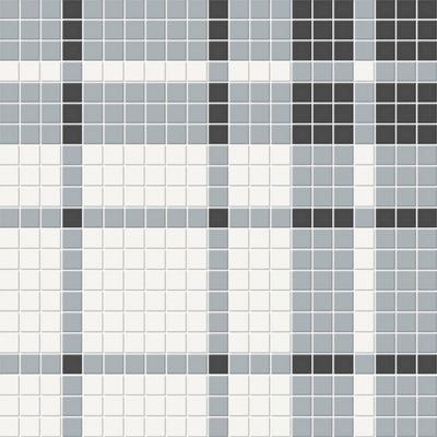 Soho Plaid Dawn Blend, Mosaic | Ceramic Wall & Floor Tile by Tesoro