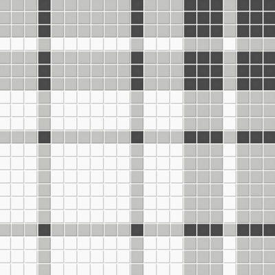 Soho Plaid Midnight Blend, Mosaic | Ceramic Wall & Floor Tile by Tesoro