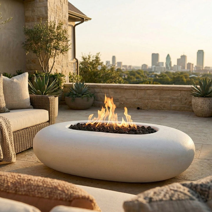 Prism Hardscapes Pebble Fire Table | Outdoor Gas Fire Pit