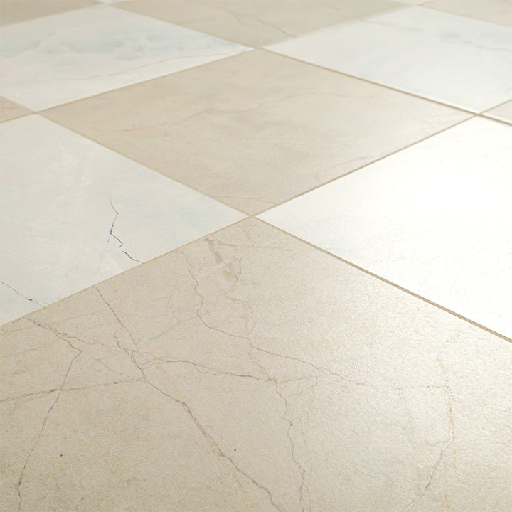 Checkerboard-patterned porcelain tile by MSI