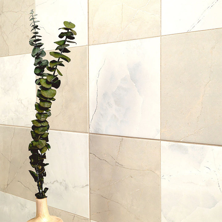 Checkerboard-patterned porcelain tile by MSI