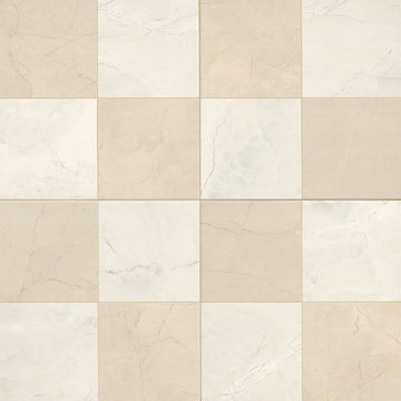 Checkerboard-patterned porcelain tile by MSI