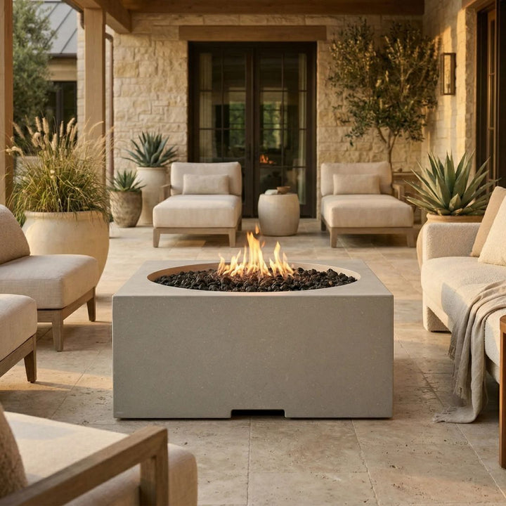 Prism Hardscapes Piazza Fire Table | Outdoor Gas Fire Pit