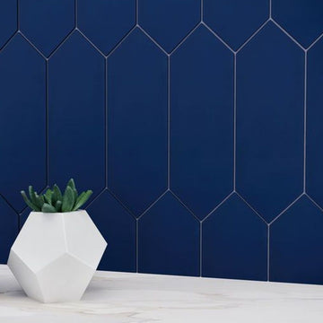 Picket Azul, 4" x 12" Ceramic Tile | Picket Tile for Walls & Showers