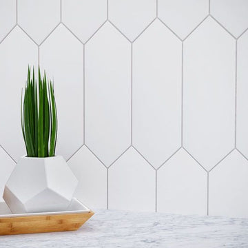 Picket Blanco, 4" x 12" Ceramic Tile | Picket Wall Tile by Anthology