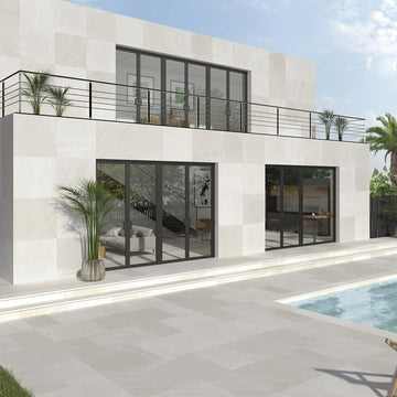 Pietrasanta Ivory, 35" x 35" Porcelain Tile | Pool & Wall Tile
