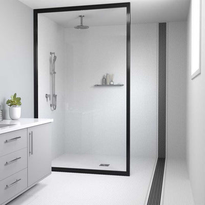 Porcelart Black Glossy, Penny Round | Porcelain Tile Anthology