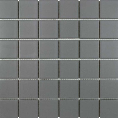 Porcelart Grey Matte, 2" x 2" Porcelain Tile | Anthology