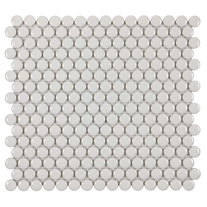 Porcelart Pearl Glossy, Penny Round | Porcelain Tile Anthology