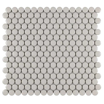 Porcelart Pearl Matte, Penny Round | Porcelain Tile Anthology