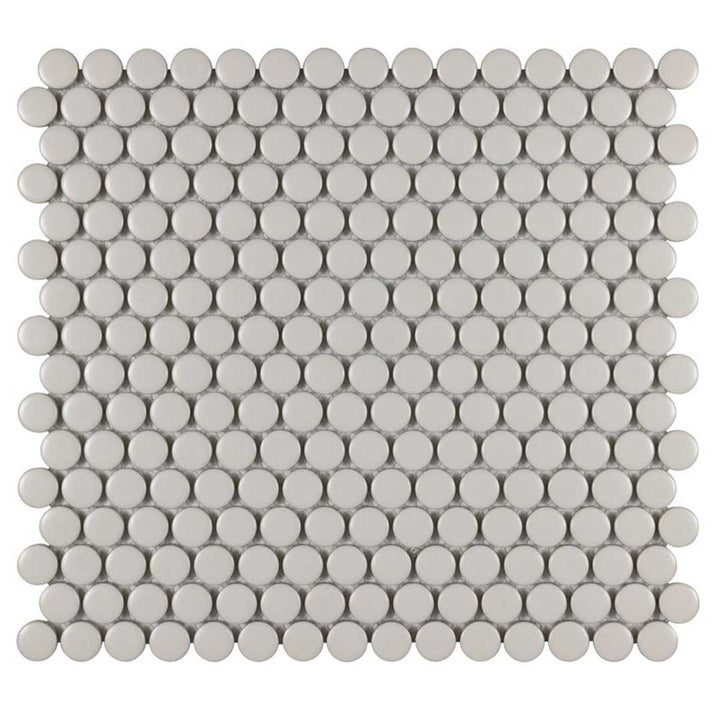 Porcelart Pearl Matte, Penny Round | Porcelain Tile Anthology