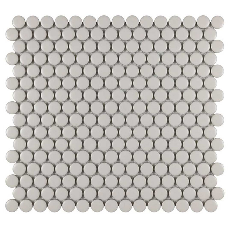 Porcelart Pearl Matte, Penny Round | Porcelain Tile Anthology