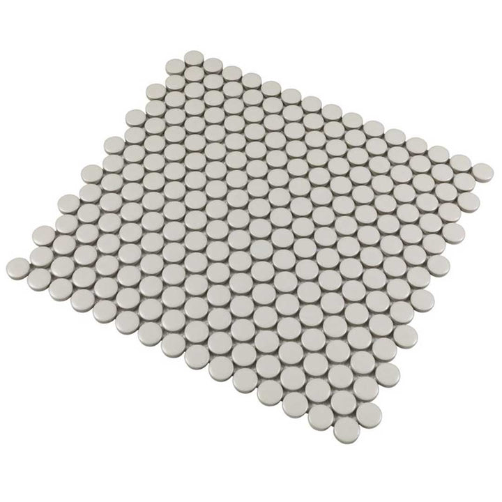 Porcelart Pearl Matte, Penny Round | Porcelain Tile Anthology