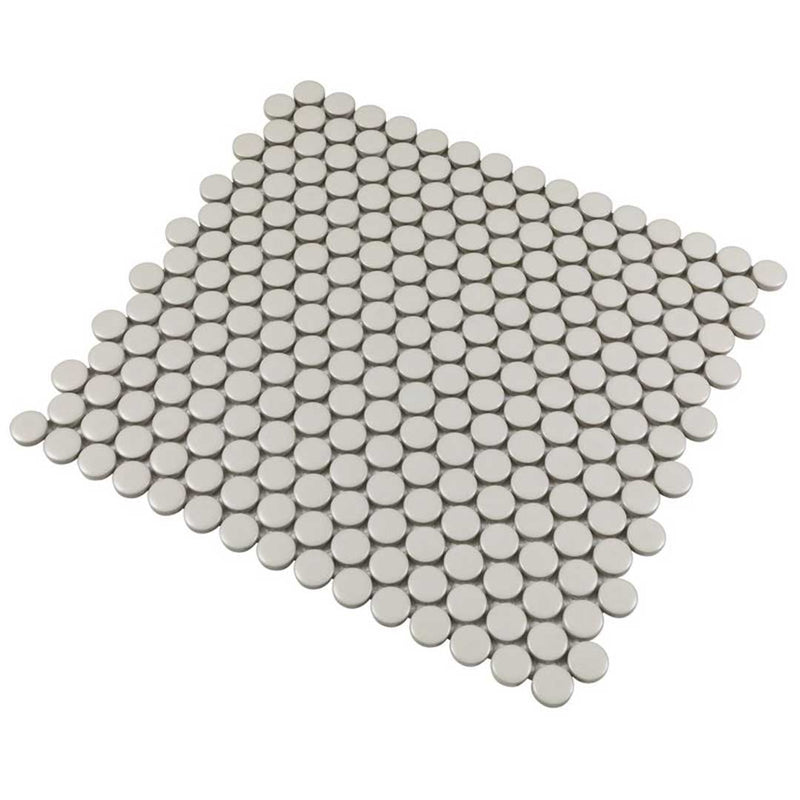 Porcelart Pearl Matte, Penny Round | Porcelain Tile Anthology