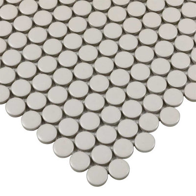 Porcelart Pearl Matte, Penny Round | Porcelain Tile Anthology