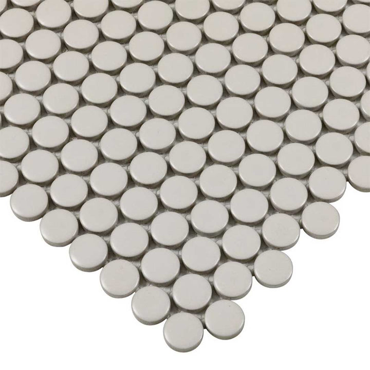 Porcelart Pearl Matte, Penny Round | Porcelain Tile Anthology