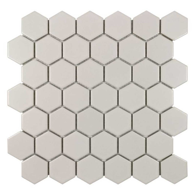 Porcelart Taupe Matte, Hexagon Porcelain Tile | Anthology