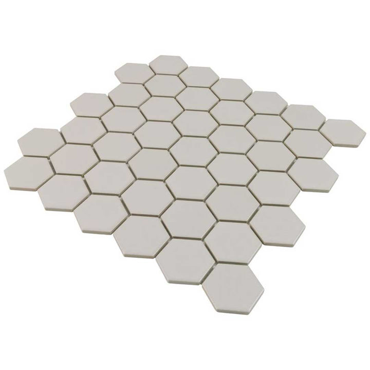 Porcelart Taupe Matte, Hexagon Porcelain Tile | Anthology