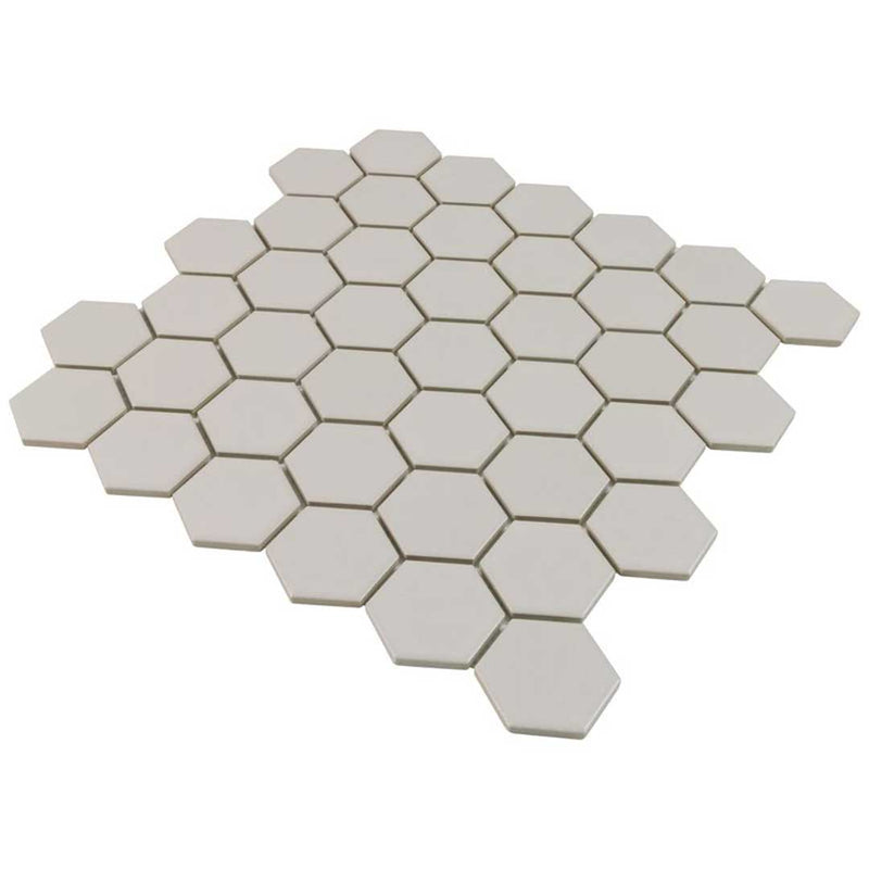 Porcelart Taupe Matte, Hexagon Porcelain Tile | Anthology