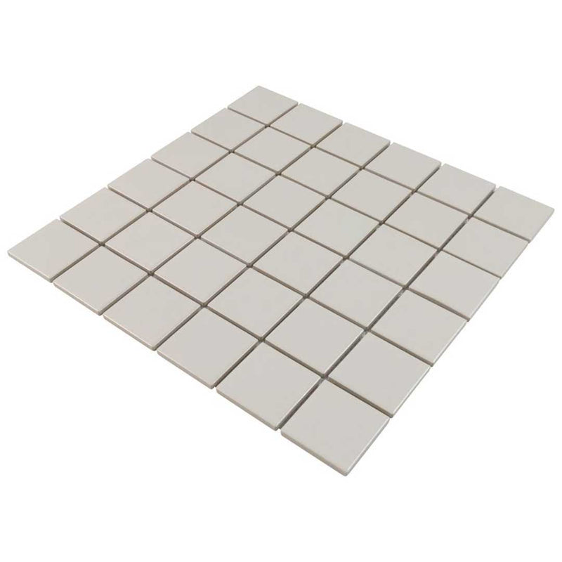 Porcelart Taupe Matte, 2" x 2" Porcelain Tile | Anthology