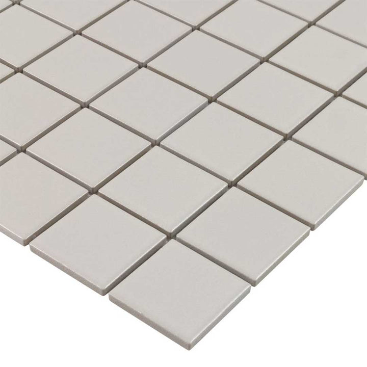 Porcelart Taupe Matte, 2" x 2" Porcelain Tile | Anthology