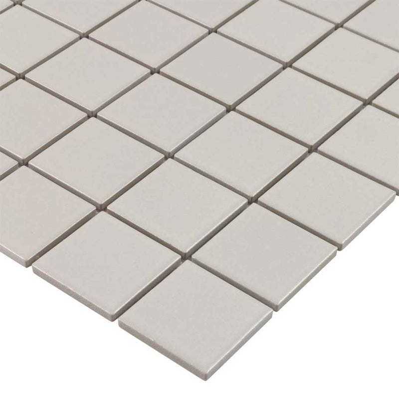 Porcelart Taupe Matte, 2" x 2" Porcelain Tile | Anthology