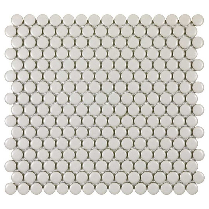 Porcelart Taupe Matte, Penny Round | Porcelain Tile Anthology