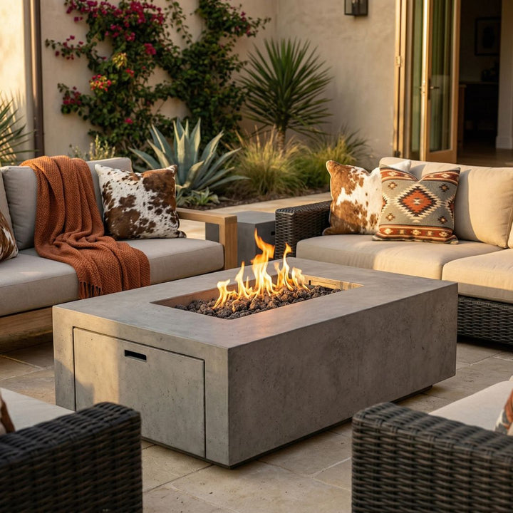 Porto 58 Fire Table | Outdoor Gas Fire Pit by Prism Hardscapes