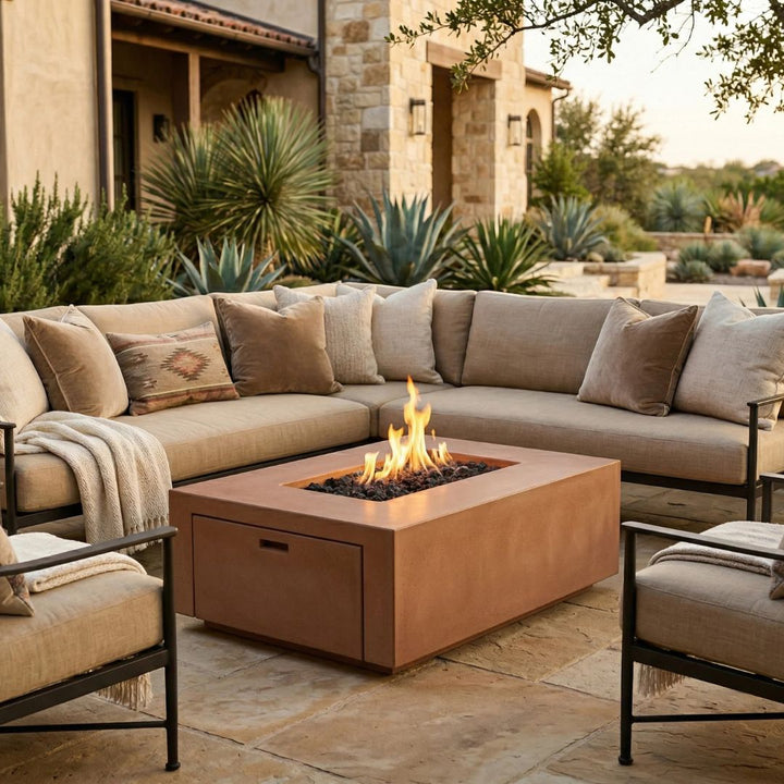 Porto 58 Fire Table | Outdoor Gas Fire Pit by Prism Hardscapes