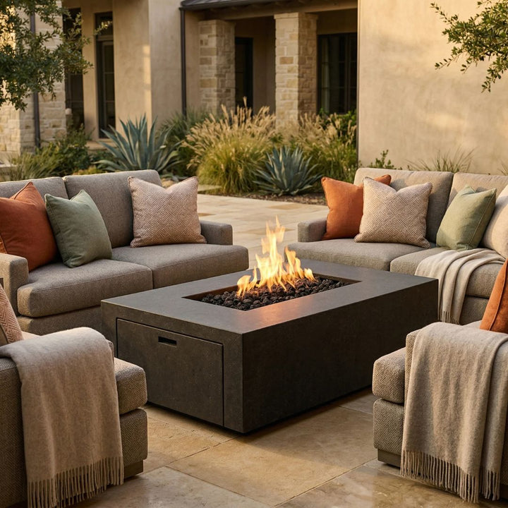 Porto 58 Fire Table | Outdoor Gas Fire Pit by Prism Hardscapes