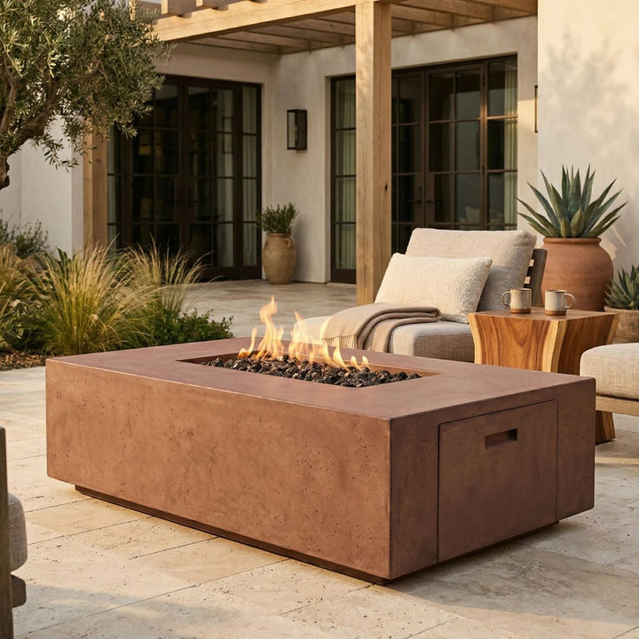 Porto 68 Fire Table | Outdoor Gas Fire Pit by Prism Harrdscapes