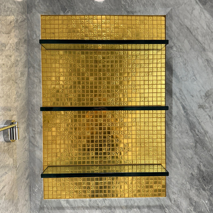 Precious (24K Yellow Gold) Mix, 3/4 x 3/4 Mosaic Tile | TREND Glass Mosaic Tile