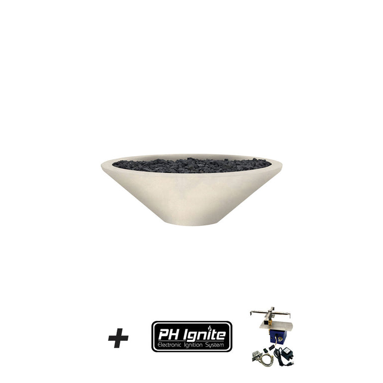 Prism Hardscapes | Embarcadero Pedestal Liquid Propane with PH-Ignite, Coastal | PH-IGNITE-437-6LP