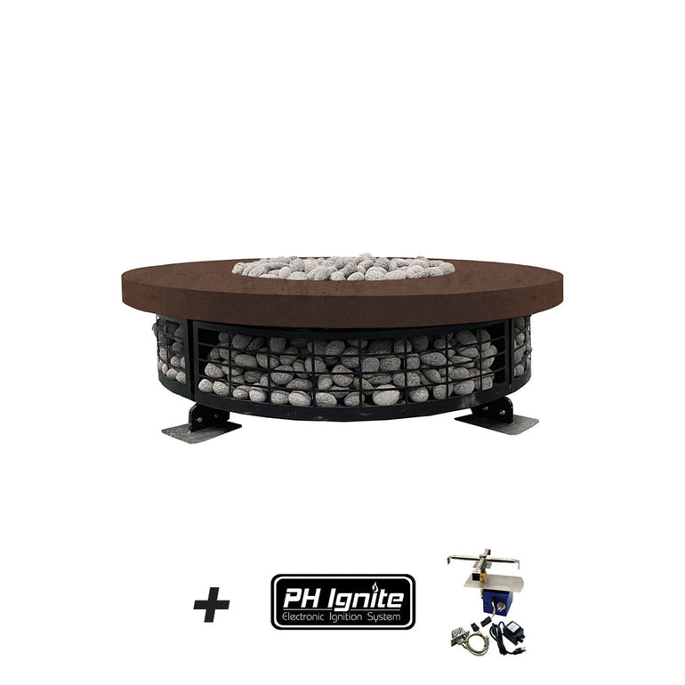 Prism Hardscapes | Fuego 54" diameter Natural Gas with PH-Ignite, Café| PH-IGNITE-FUEGO54-1