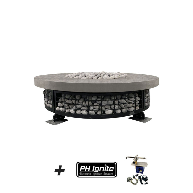 Prism Hardscapes | Fuego 54" diameter Natural Gas with PH-Ignite, Pewter| PH-IGNITE-FUEGO54-4