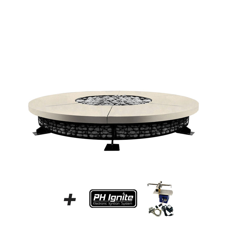 Prism Hardscapes | Fuego 89" diameter Natural Gas with PH-Ignite, Coastal| PH-IGNITE-FUEGO8FTD-6