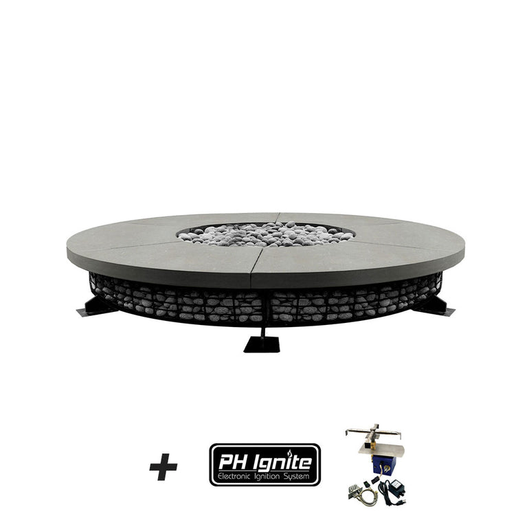 Prism Hardscapes | Fuego 89" diameter Natural Gas with PH-Ignite, Natural | PH-IGNITE-FUEGO8FTD-3