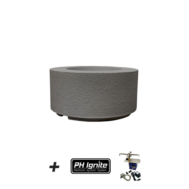 Prism Hardscapes | Tuscany Cilindro Natural Gas with PH-Ignite, Pewter | PH-IGNITE-709-4NG