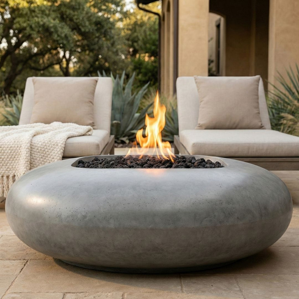 Prism Hardscapes Pebble Fire Table | Outdoor Gas Fire Pit