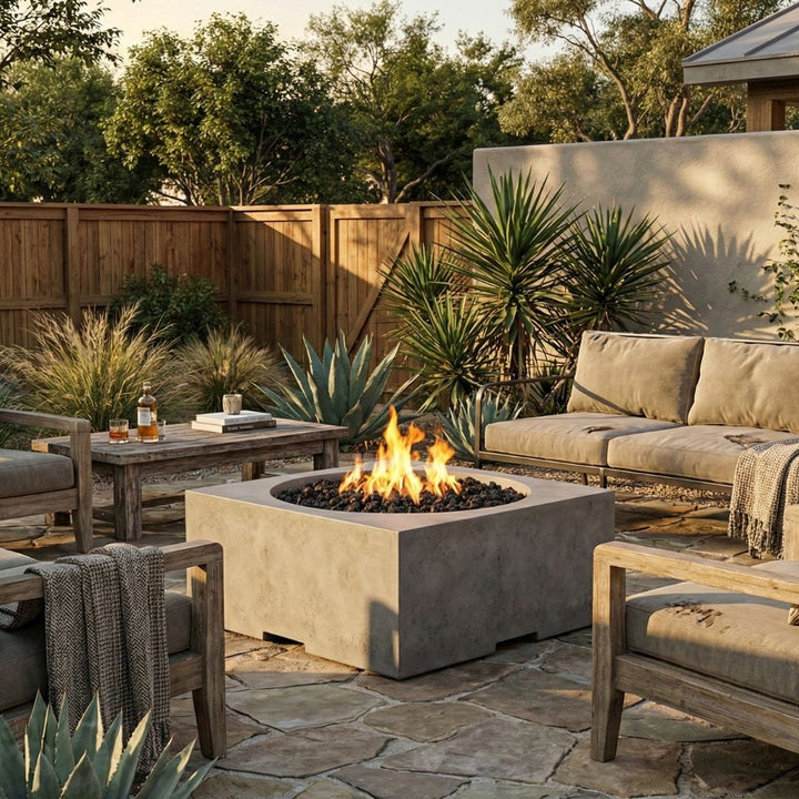 Prism Hardscapes Piazza Fire Table | Outdoor Gas Fire Pit