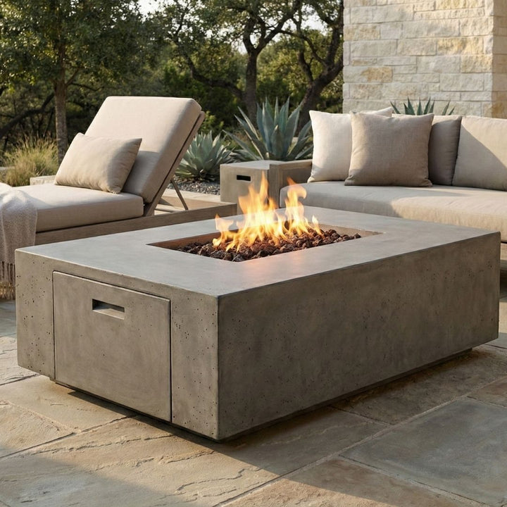 Porto 58 Fire Table | Outdoor Gas Fire Pit by Prism Hardscapes