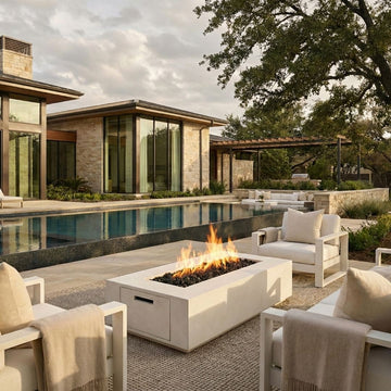 Porto 68 Fire Table | Outdoor Gas Fire Pit by Prism Harrdscapes