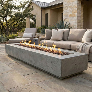Prism Hardscapes Tavola 110 Fire Table | Outdoor Gas Fire Pit