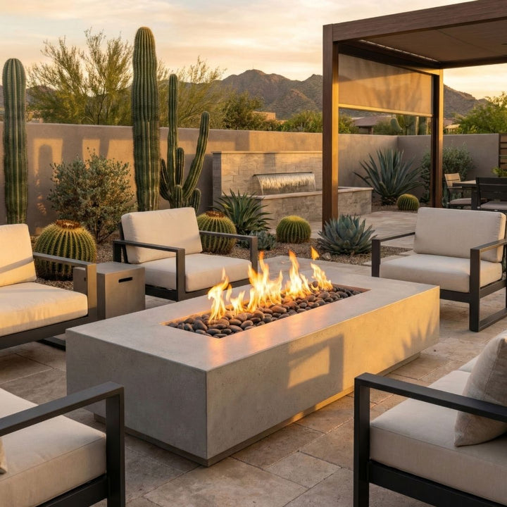 Prism Hardscapes Tavola 4 Fire Table | Outdoor Gas Fire Pit
