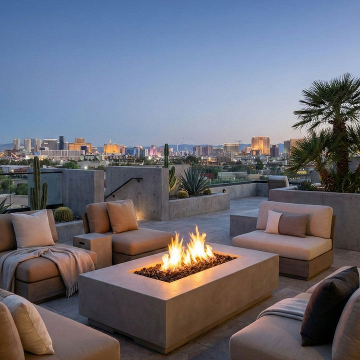 Prism Hardscapes Tavola 4 Fire Table | Outdoor Gas Fire Pit