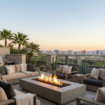 Prism Hardscapes Tavola 5 Fire Table | Outdoor Gas Fire Pit