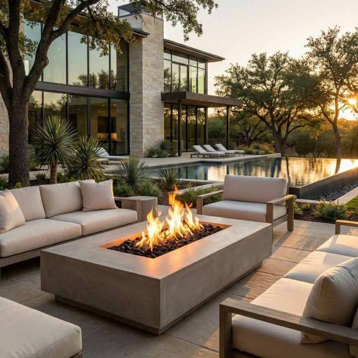 Prism Hardscapes Tavola 8 Fire Table | Outdoor Gas Fire Pit