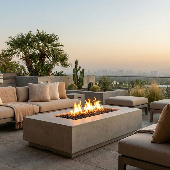 Prism Hardscapes Tavola 8 Fire Table | Outdoor Gas Fire Pit